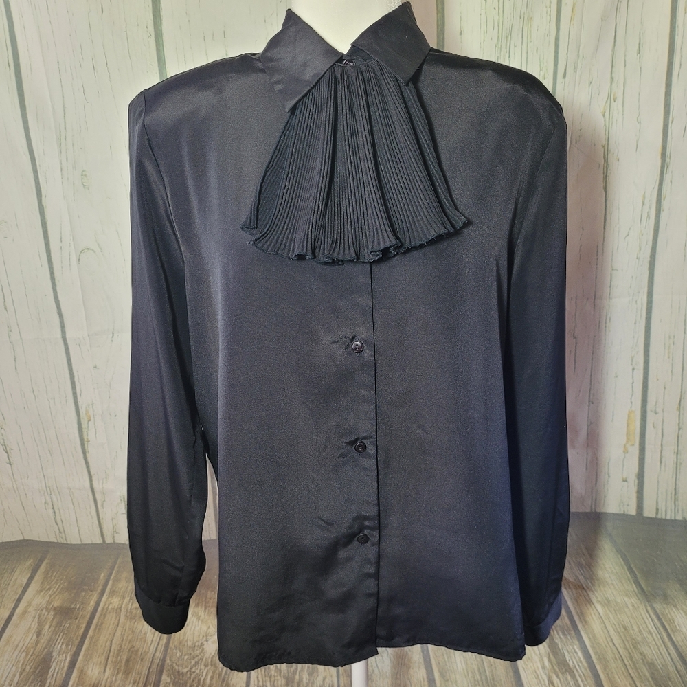 Vintage Removable Fan Collar Button-up